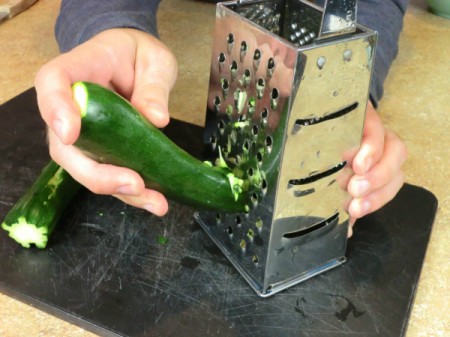 grating zucchini