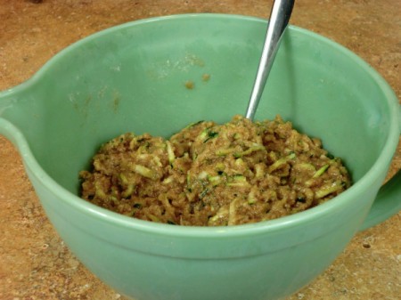 flour zucchini mixture