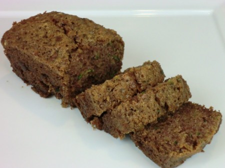 sliced zucchini bread