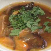 Bowl of hot and sour soup.
