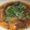 Bowl of hot and sour soup.