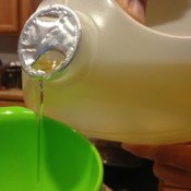 Pouring oil