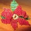 Making a Beaded Poinsettia