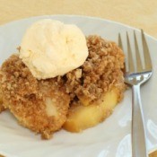 Apple Crisp with Vanilla Ice Cream