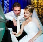 Bride and Groom Planning Wedding Music