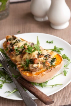 Roasted Stuffed Butternut Squash
