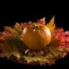 Indoor Halloween Pumpkin and Leaf Decoration