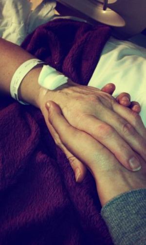 Mother and daughter in the hospital