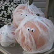 Pumpkin mummies.