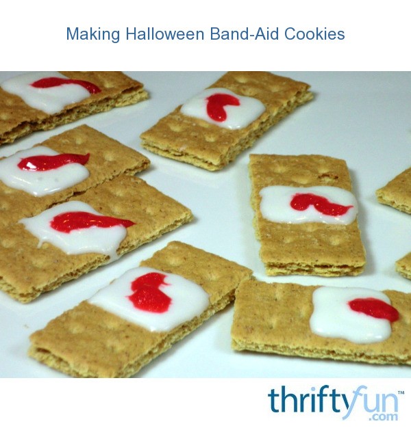 Making Halloween Band-Aid Cookies | ThriftyFun