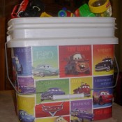 Decorated Recycled Buckets
