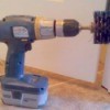 Homemade powered scrub brush.