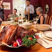 Family around the
Thanksgiving table