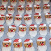 No Bake Santa Cookies