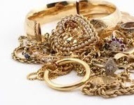 A pile of gold jewelry