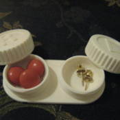 Case with pills and earrings.