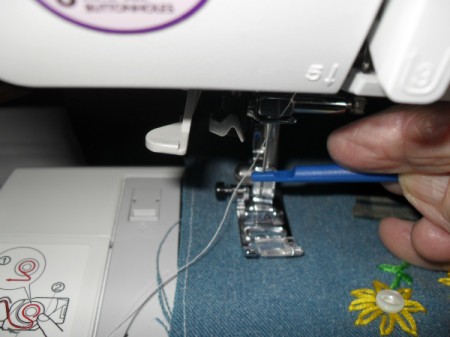 Needle in place.