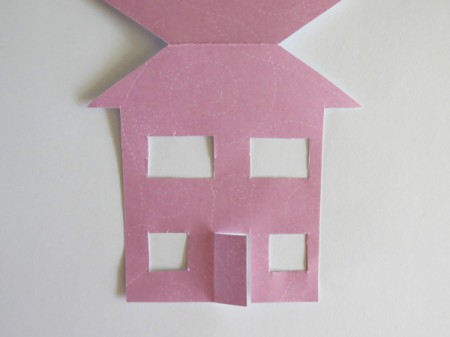 Pattern cut from pink paper