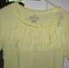 Ruffles on a yellow T-shirt