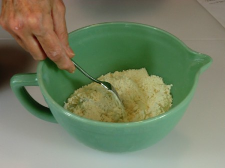 folding ingredients together