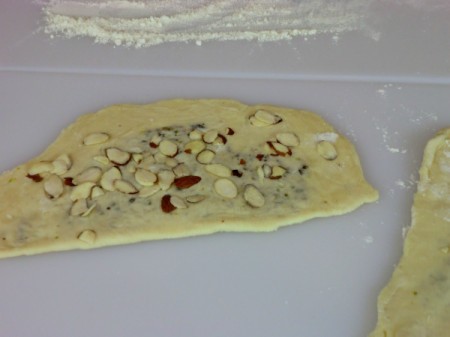 add flaked almonds