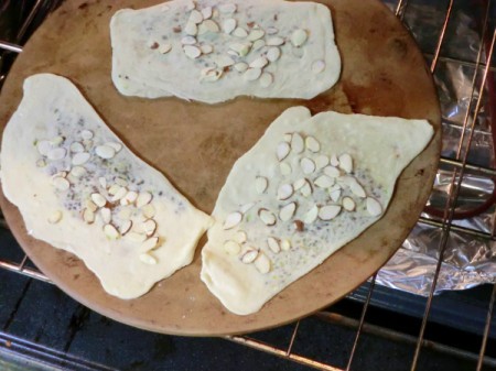 naan on baking sheet