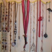 Beaded Wire Coat Hanger for Necklaces