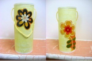 Craft Ideas Extra Fabric on Drink Mix Container Of Pringles Can Pencil Tote