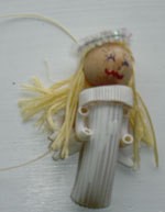 Closeup of finished angel.