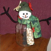 Recycled Jar Snowman