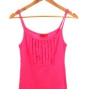A tank top on a hanger.