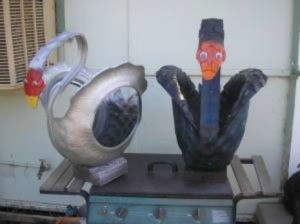 goose tire planters