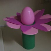 Plastic Easter egg flower.