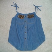 Altered Dress Shirt Into a Summer Top