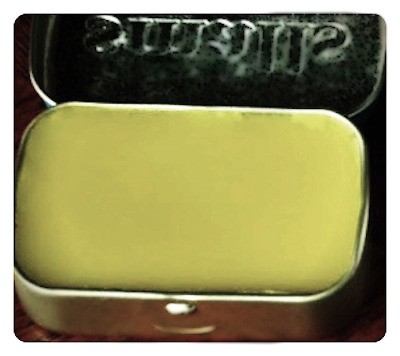 Altoids tin with lip balm.