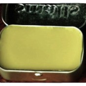 Altoids tin with lip balm.