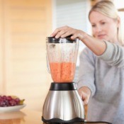 Woman Using a Leaky Blender