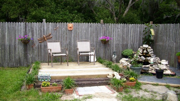 Summer Garden with Fish Pond