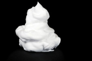 Shaving Cream on Black