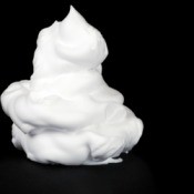 Shaving Cream on Black