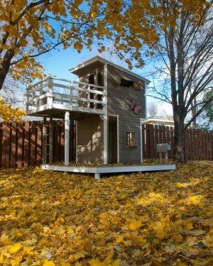 two story t playhouse plans