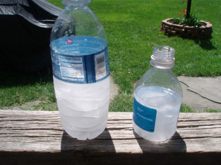 Freeze Part Full Water Bottles