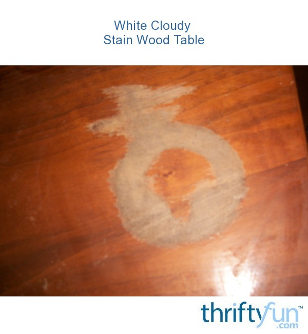 White Cloudy Stain Wood Table ThriftyFun