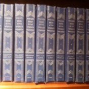 Volumes of encyclopedias.