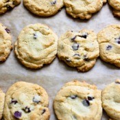Flat Chocolate Chip Cookies