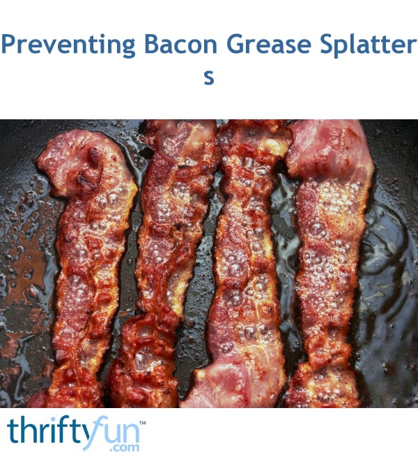 Preventing Bacon Grease Splatters ThriftyFun