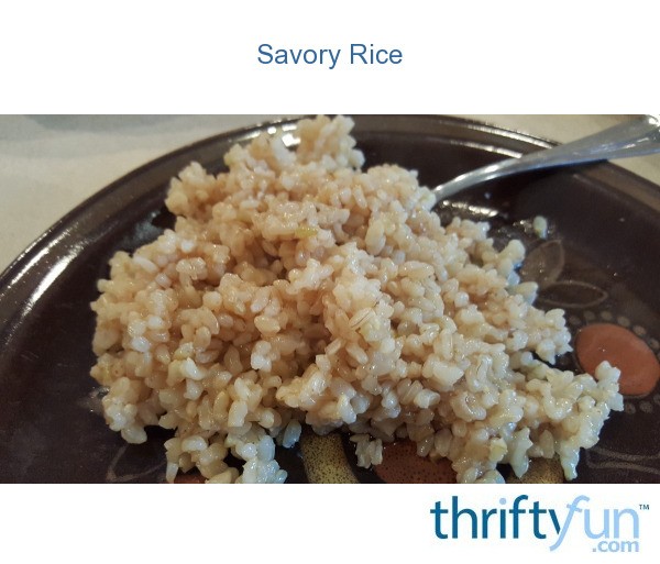 Microwavable Savory Rice