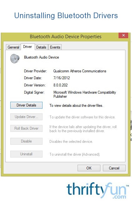 uninstall realtek bluetooth driver while updating to windows 10