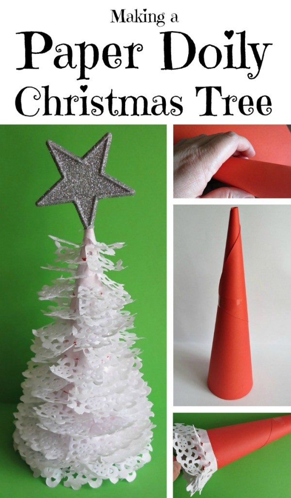 Making a Paper Doily Christmas Tree ThriftyFun
