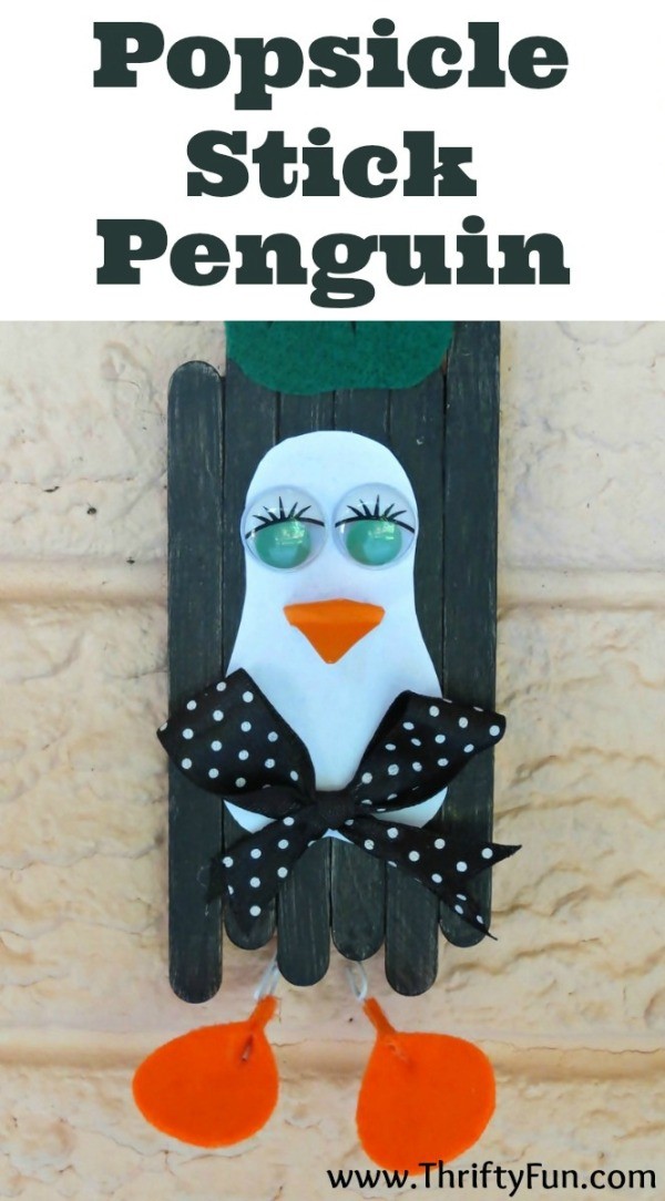 Making a Popsicle Stick Penguin | ThriftyFun